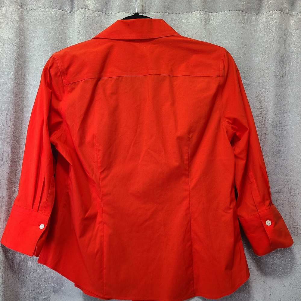 Talbots Bright Orange Button-Down Shirt Womens 8P‎ - image 2